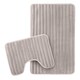 image 1 of Ribbed Bath Mat Set in Natural | Brown | Natural