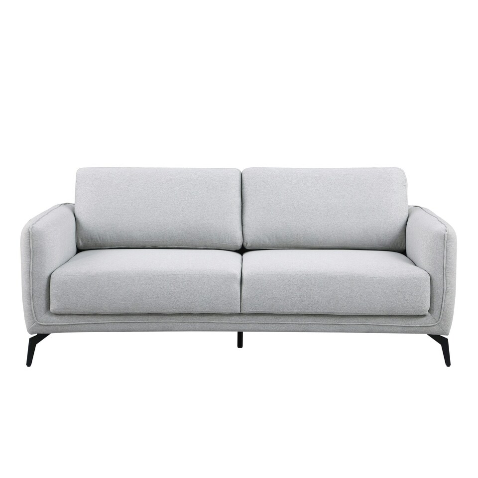 image 1 of Oslo Modern Scandi Style Fabric Living Room 3 Seater Sofa (Light Grey)