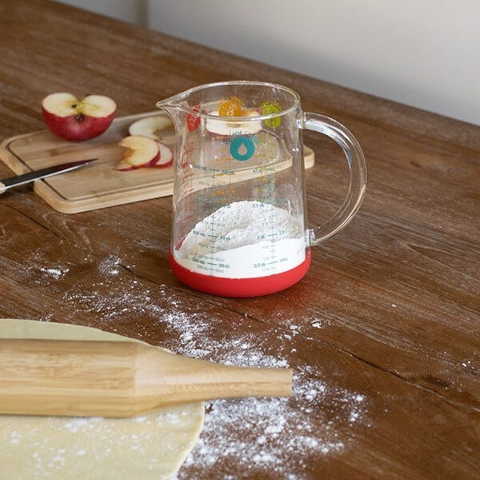 image 1 of Pebbly Large Glass Measuring Jug 1 Litre