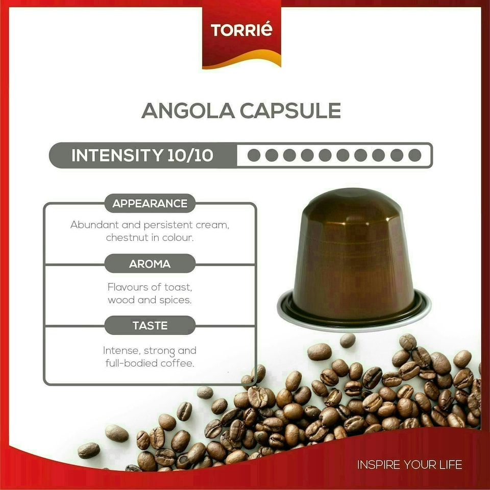 image 1 of Angola Aluminium Nespresso ® Compatible Coffee Capsules (10 Pods)