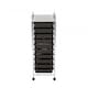 image 9 of 10 Drawer Storage Mobile Makeup Salon Trolley Portable Organiser | Black