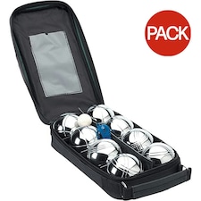 Carta Sport Chrome Boules Set (Pack Of 11) - Black/Silver Grey - One Size