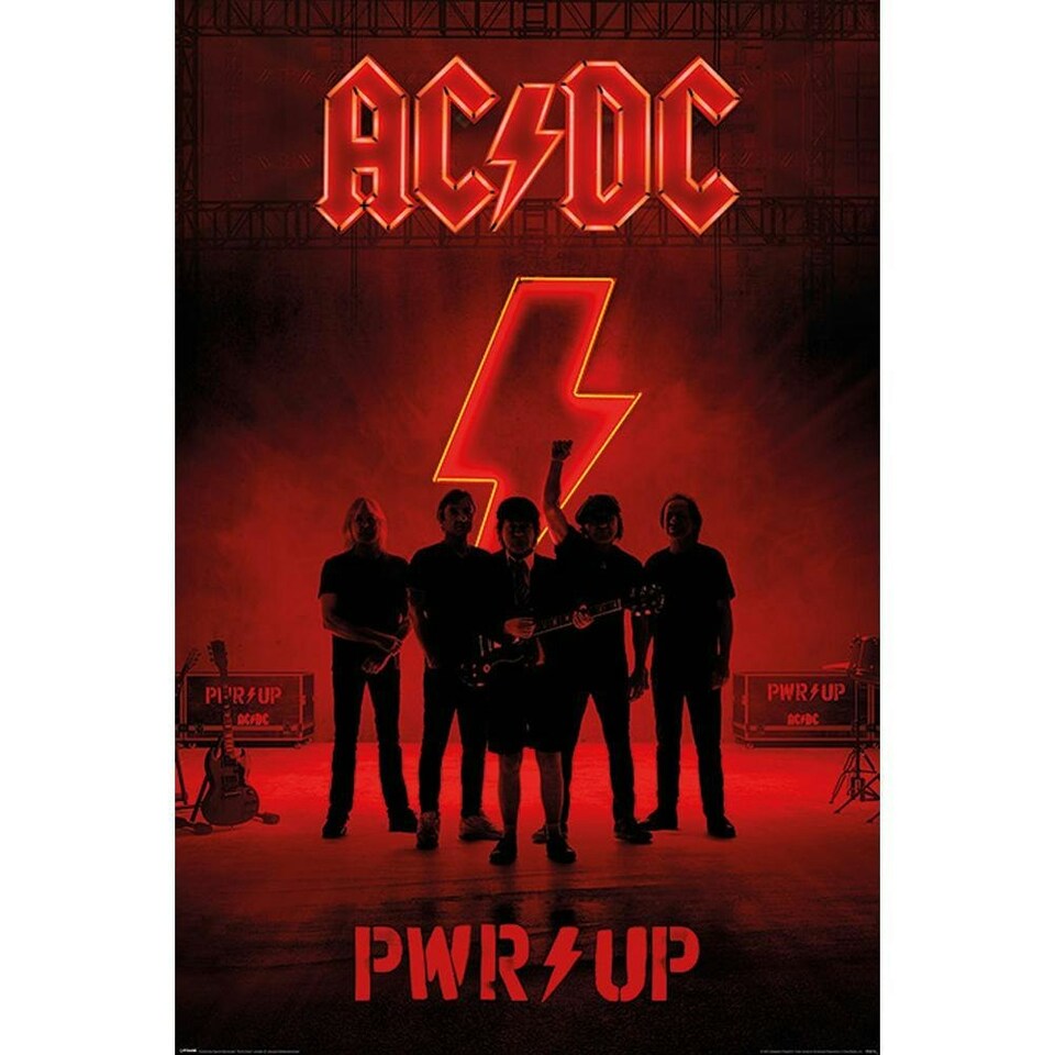 AC/DC Pwr Up Poster - Red/Black - One Size