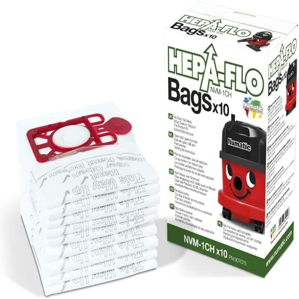 image 1 of Genuine Numatic Henry Vacuum Bags Hepa-Flor Dust Bags 907075