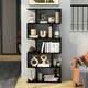 image 4 of COSTWAY 5-tier Bookcase S-Shaped Bookshelf Display Rack Black Black