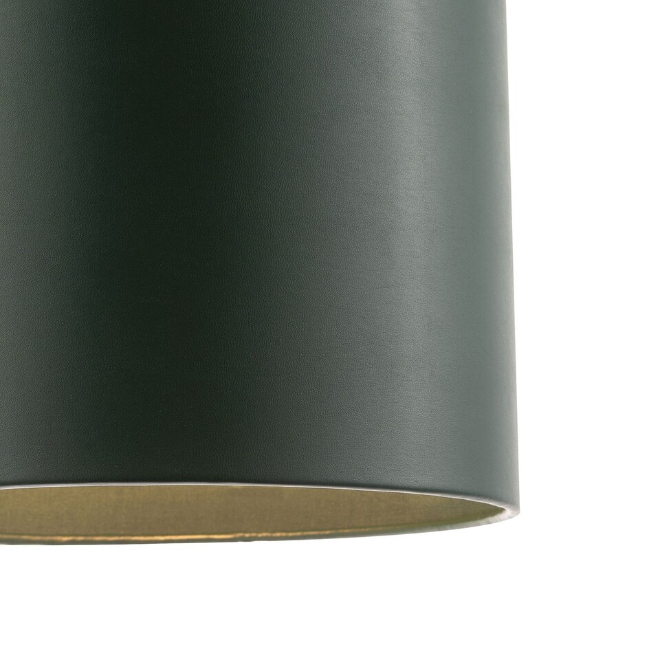 image 1 of Classic Forest Green Faux Leather Lamp Shade with Inner Cotton Lining | Green | Forest Green | 1