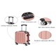 image 5 of Living and Home 4 Wheels Lockable Travel Suitcase Set of 3 - Black Pink 28+24+20 Inch Pink | Large
