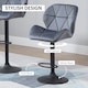 image 5 of HOMCOM Bar Stool Set of 2 Adjustable Height Counter Chairs Dark Grey