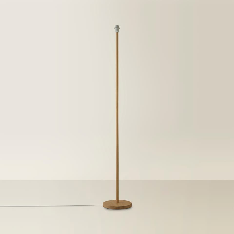 image 1 of ValueLights Heather Light Wood Floor Lamp Base Only