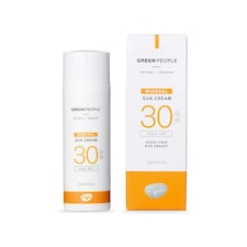 Green People Mineral Sun Cream SPF30 with Zinc Oxide - Non Comedogenic, For Face & Body - Organic, Reef Safe & Cruelty Free, 50ml