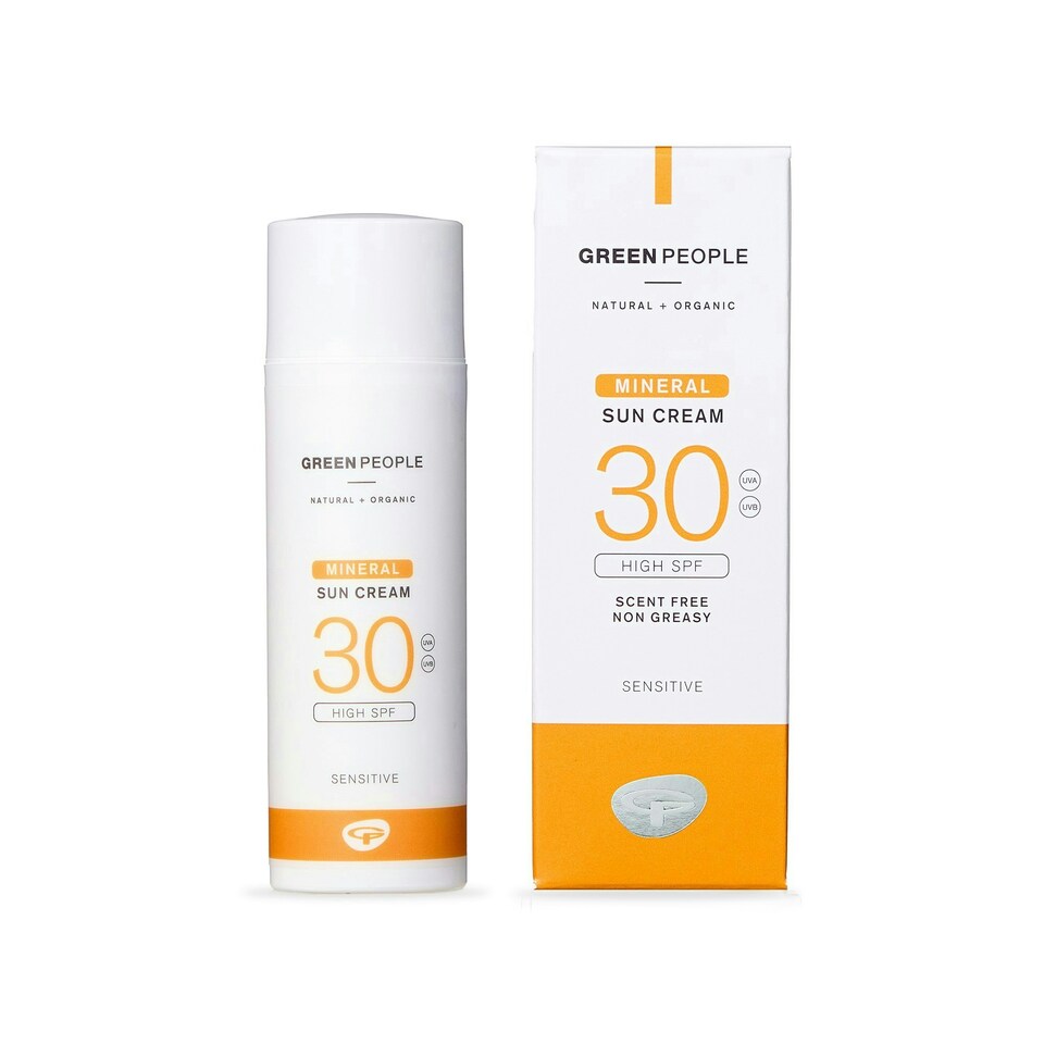 image 1 of Green People Mineral Sun Cream SPF30 with Zinc Oxide - Non Comedogenic, For Face & Body - Organic, Reef Safe & Cruelty Free, 50ml