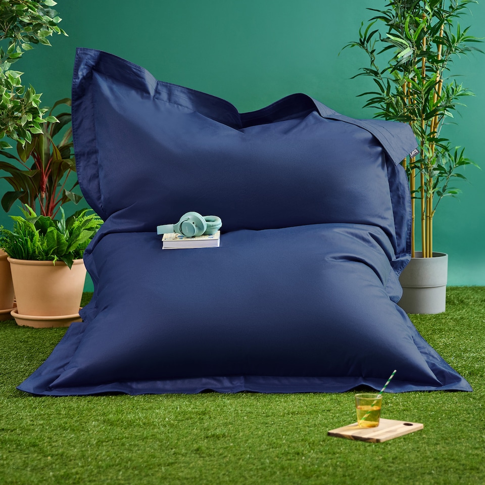 image 1 of Icon Adults Giant Indoor Outdoor Floor Cushion Bean Bag, Navy