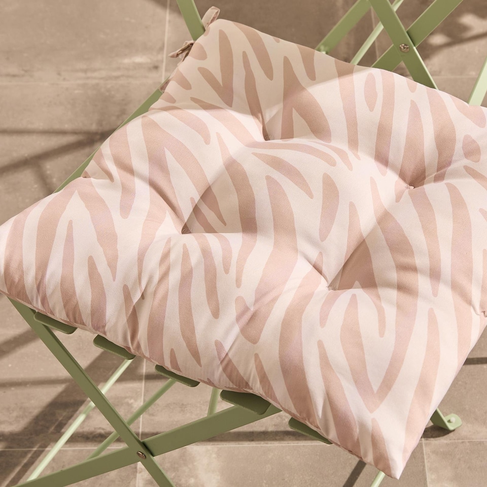 image 1 of OHS 2 x Animal Print Garden Seat Pads Outdoor Chair Cushions