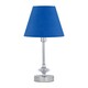 image 1 of Chrome Jewelled Table Lamp with Royal Blue Shade Chrome | Blue