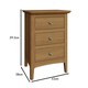 image 2 of Newark Ash 3 Drawer Bedside