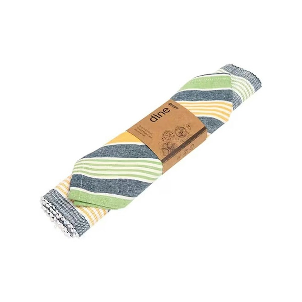 image 1 of Dexam Striped Reusebale Woven Napkin & Placemat Set N/A