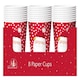 image 2 of Pack of 8 Christmas Santa Design Paper Cups