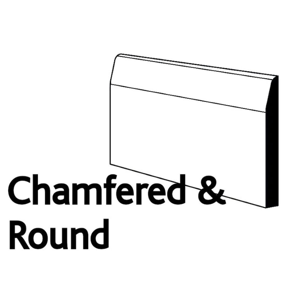 image 1 of PACK OF 20 (Total 20 Units) - 18mm x 119mm White Primed MDF Chamfered & Round Bullnose Skirting Board - 2700mm Length