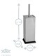 image 3 of Harbour Housewares Square Toilet Brushes - Brushed Metal - Pack of 2 Silver
