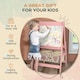 image 6 of AIYAPLAY Kids Easel with Paper Roll, 3 in 1 Art Easel Blackboard, Whiteboard | Pink | Pink