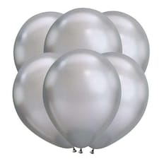 Chrome Silver Latex Qualatex Balloons 28cm / 11 in - Pack of 100 Chrome