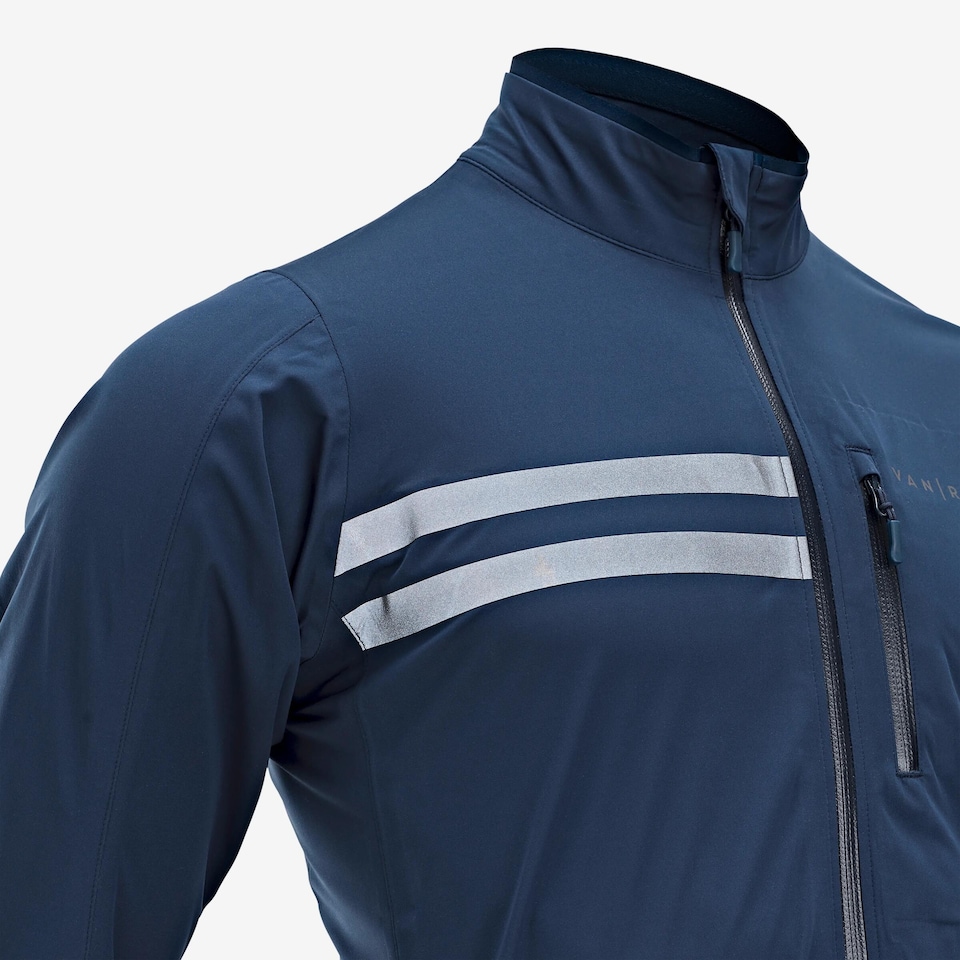image 1 of Decathlon Men's Road Cycling Rainproof Long-Sleeved Jacket- EDR - Blue