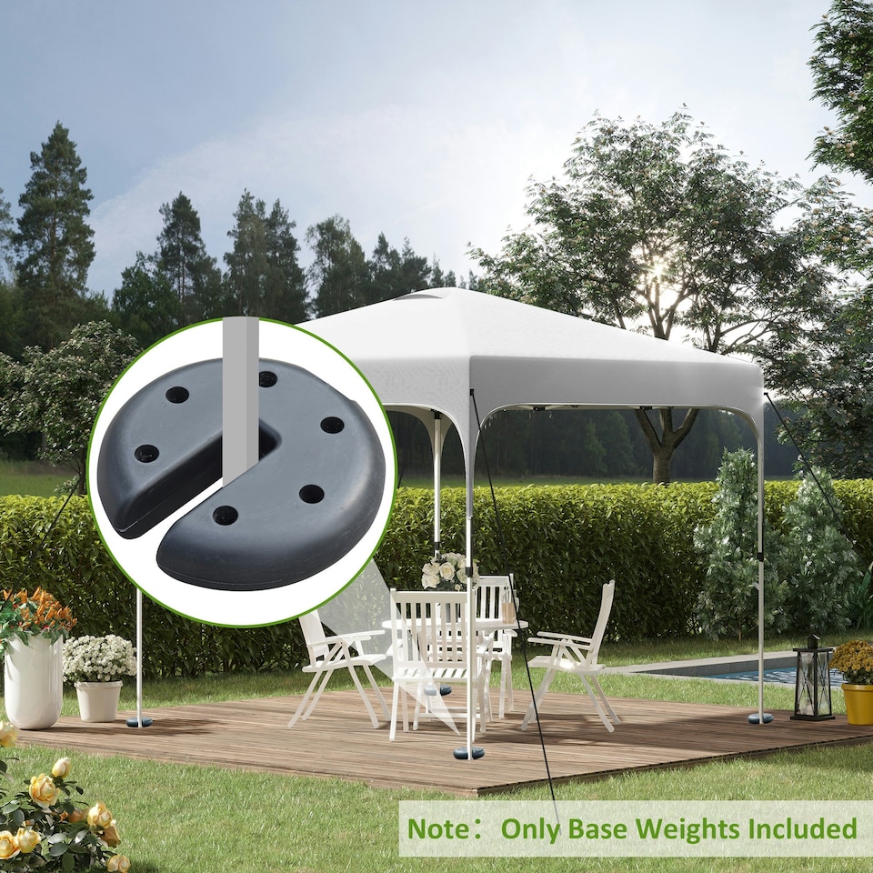 image 1 of Outsunny Tent Weight Base 4pcs Gazebo Foot Leg Pole Anchor Weights Marquee