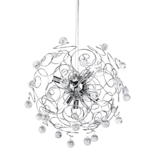 Interiors by Premier Hiram Crystal and Chrome Pendant Light