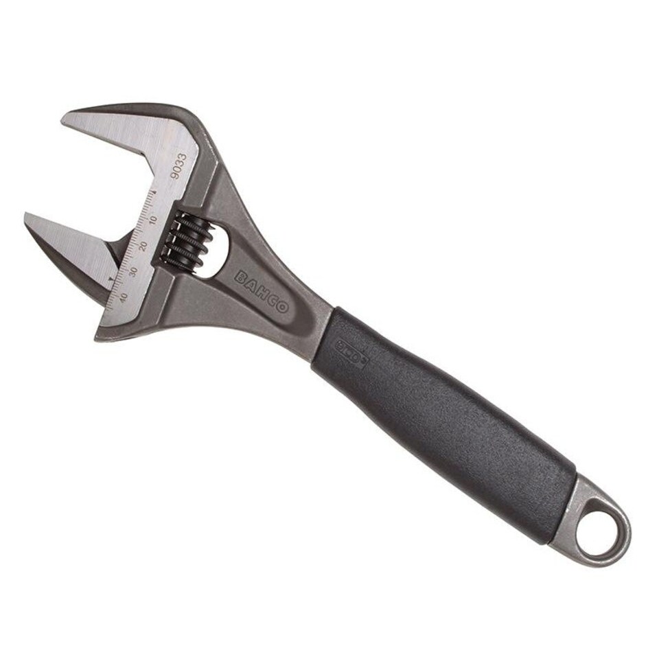 Bahco Ergo 90 Series Adjustable Wrench, Extra Wide Jaw - Multi Colour - 250mm