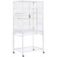 image 1 of Yaheetech 136 cm Tall Mobile Large Parrot Cage w/ Stand White