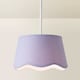 image 4 of ValueLights Mabel Small Lilac Scallop Edge Linen Shade