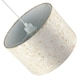 image 5 of Chic Textured Off-Cream Jacquard Drum Shade with Gold Foil Decor Print | Gold | Gold | 1
