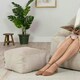 image 2 of icon Theo Beanbag Footstool Corduroy Natural Beige Cream