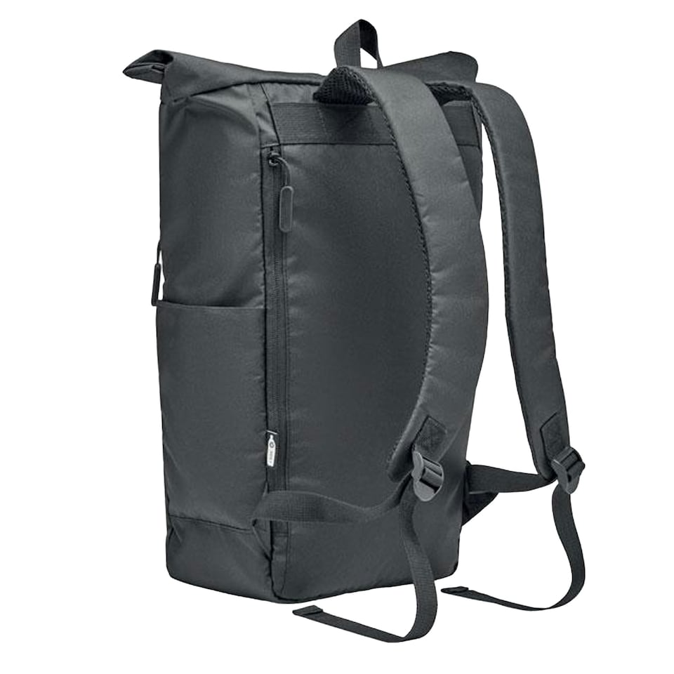image 1 of MidOcean Valley Roll Top RPET Backpack - Black - One Size Black