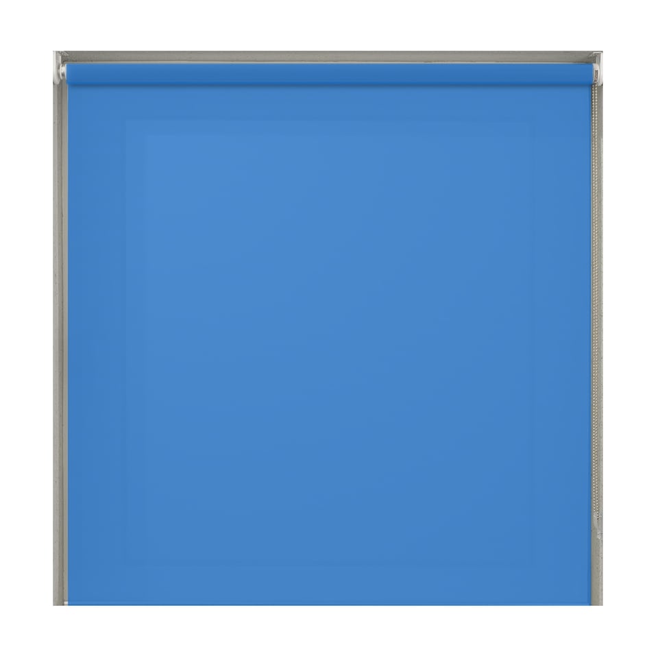 image 1 of 60cm Blue Plain Straight Edge Daylight Roller Blind | Blue | Blue