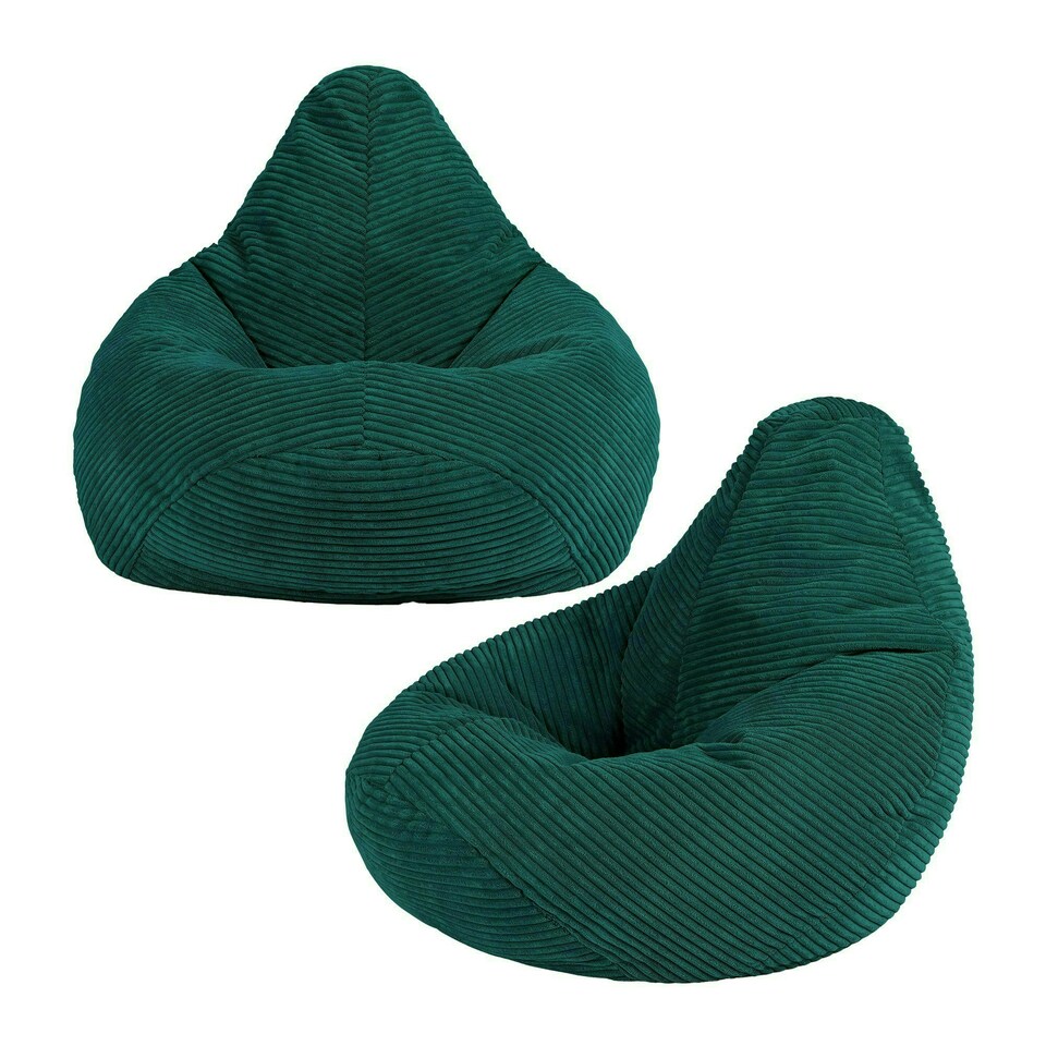 image 1 of icon Dalton Kids Beanbag Corduroy Teal Set of 2 Green