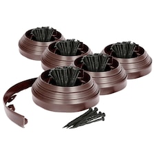 Harbour Housewares Flexible Plastic Lawn & Path Edging - 50m x 4cm - Brown | Brown | Brown | 5