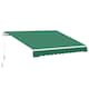 image 1 of Outsunny Garden Sun Shade Canopy Retractable Awning, 4 x 3 m, Green | Green | 1