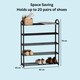 image 8 of 4 or 5 Tier Shoe Storage Rack Footwear Stand Shelf Hallway Entryway Organiser | Black