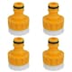 image 1 of Outdoor Garden Tap Hose Threaded Tap Connector 3/4in with 1/2in Reducer 4pc