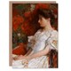 image 1 of Childe Hassam Art Card Woman Portrait on Victorian Chair