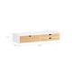 image 3 of SoBuy Monitor Stand with 3 Bamboo Drawers, White, 23.6x8.7x4.3 inches, 4.65 kg - BBF11-WN