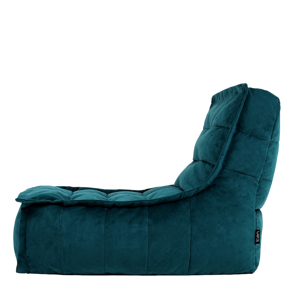 image 1 of Dolce Lounger Bean Bag Teal Green Velvet Bean Bag Chair | Green | Teal Green | XL | 1