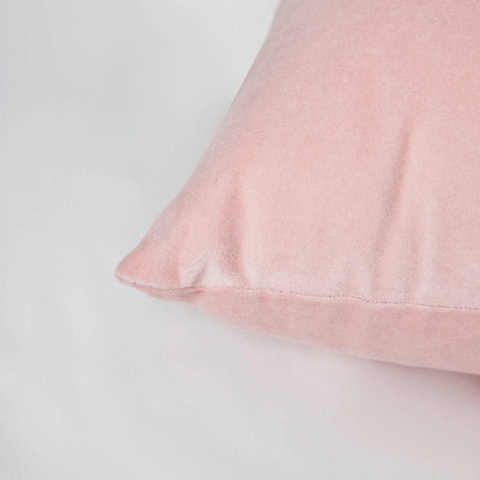 image 1 of BHS Matte Velvet Cushion, Pink
