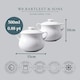 image 6 of Wm Bartleet & Sons Porcelain Mini Casserole / Soup Bowls with Lid, Sets of 2 White