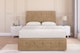 image 1 of Sloomy Cambridge Latte Dumfries Divan Bed Base 2 Drawers Foot-End With 54 Inch Floor Standing Headboard & 12 Inch Matching Footboard | Brown | Latte | King | 1