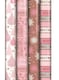 image 2 of Christmas Gift Wrapping Paper 4 x 8M Rolls And Gift Tags Rose Gold Blush Pink