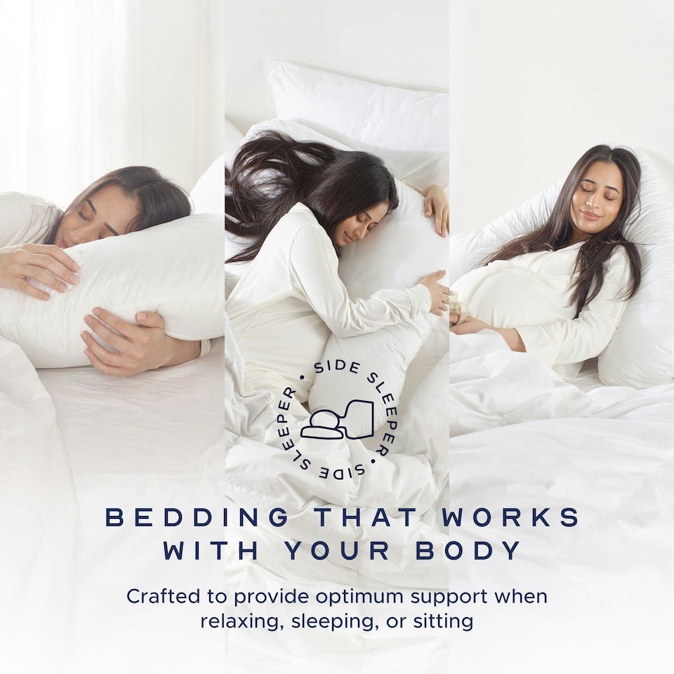 image 1 of Snuggledown V Shape Firm Support Pillow White | White | 1 Pack