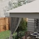 image 8 of Outsunny 3m x 3m Garden Gazebo, Double Roof Outdoor Gazebo Canopy Shelter with Netting, Solid Steel Frame, for Garden, Lawn and Deck, Light Grey