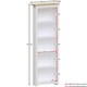 image 3 of Vida Designs Arlington 5 Tier Bookcase Shaker Style Display Storage, White & Oak